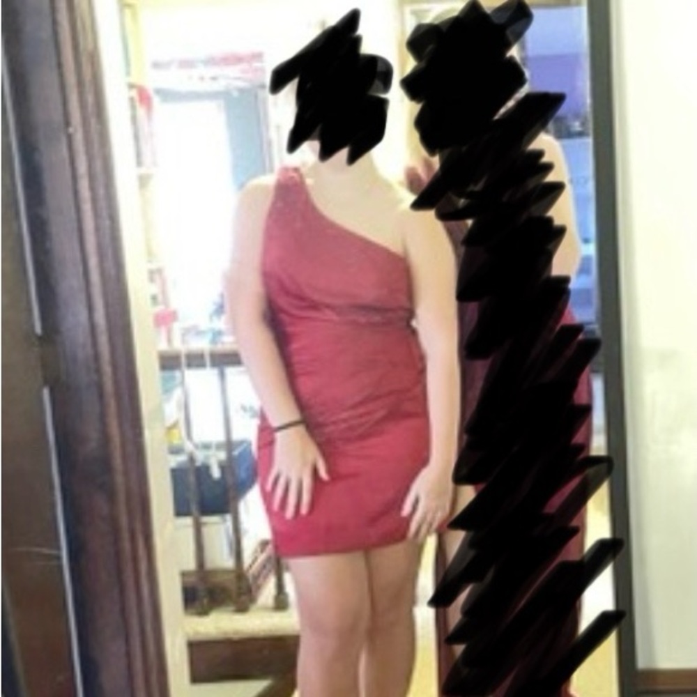Lulu's Red Asymmetrical One Shoulder Bodycon Dress